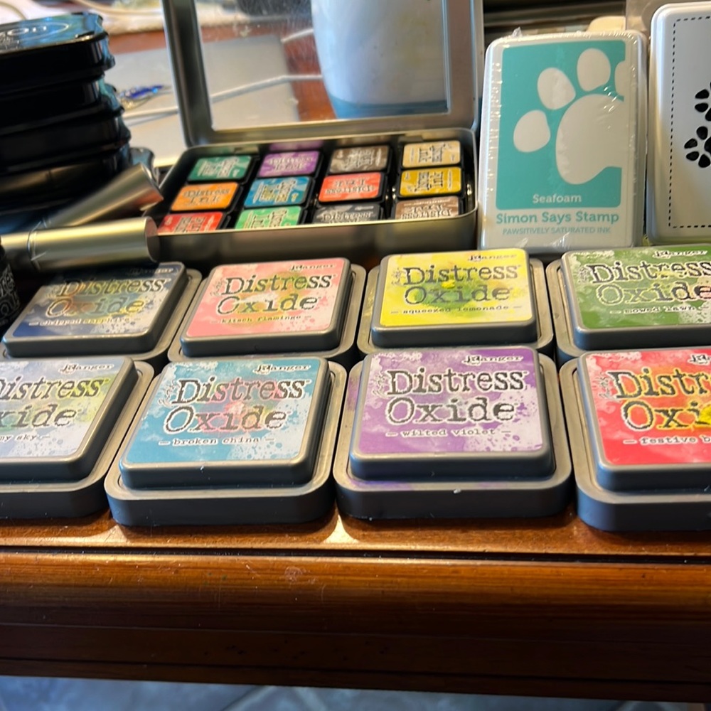 Hugh lot of  Distress Oxide Ink and StazOn inks